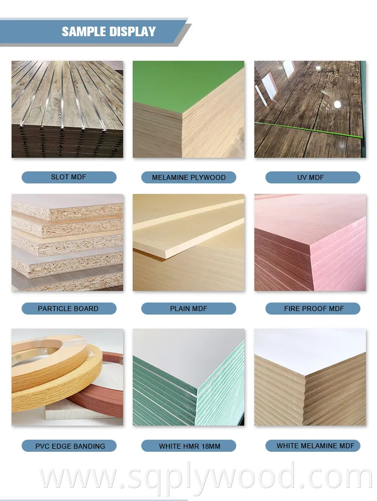 Factory Grooved MDF 18mm Melamine Slot MDF Panel with Aluminum Inserts/Slotted/Slot MDF